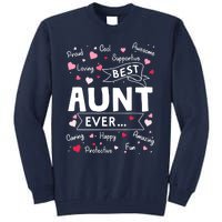 Best Aunt Ever Funny First Time Aunt Mothers Day Tall Sweatshirt