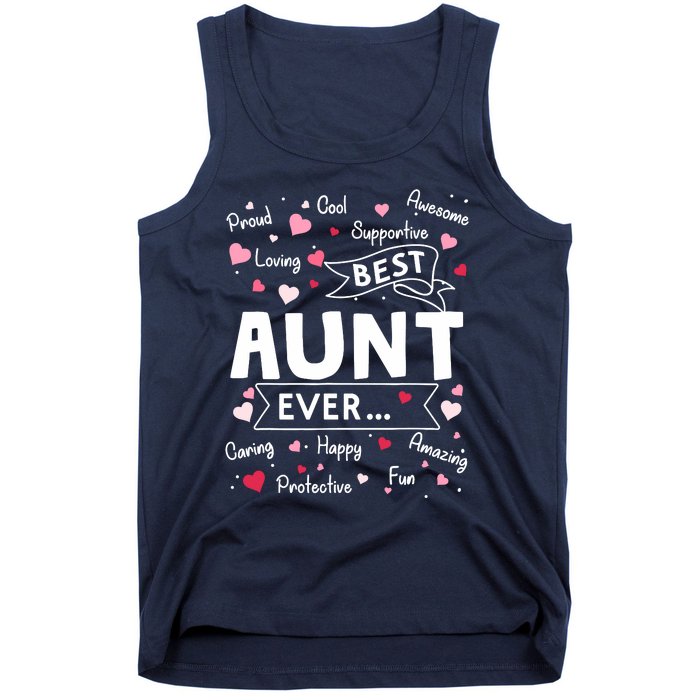 Best Aunt Ever Funny First Time Aunt Mothers Day Tank Top