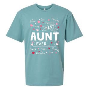 Best Aunt Ever Funny First Time Aunt Mothers Day Sueded Cloud Jersey T-Shirt