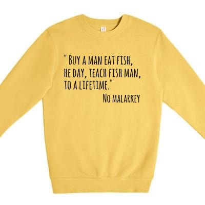 Buy A Eat Fish He Day Teach Fish To A Lifetime Cute Gift Premium Crewneck Sweatshirt