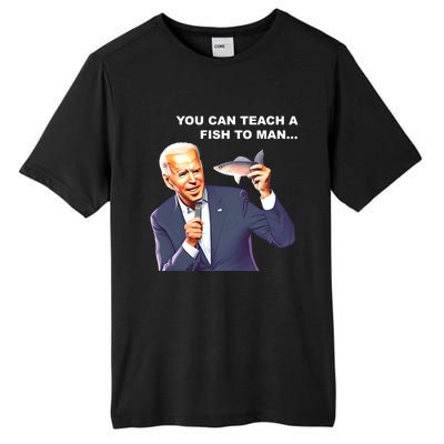 Buy A Eat Fish The Day Teach Funny Joe Biden Quote Cool Gift Tall Fusion ChromaSoft Performance T-Shirt