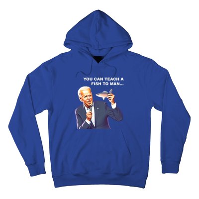 Buy A Eat Fish The Day Teach Funny Joe Biden Quote Cool Gift Hoodie