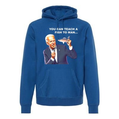 Buy A Eat Fish The Day Teach Funny Joe Biden Quote Cool Gift Premium Hoodie