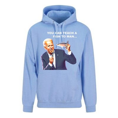 Buy A Eat Fish The Day Teach Funny Joe Biden Quote Cool Gift Unisex Surf Hoodie