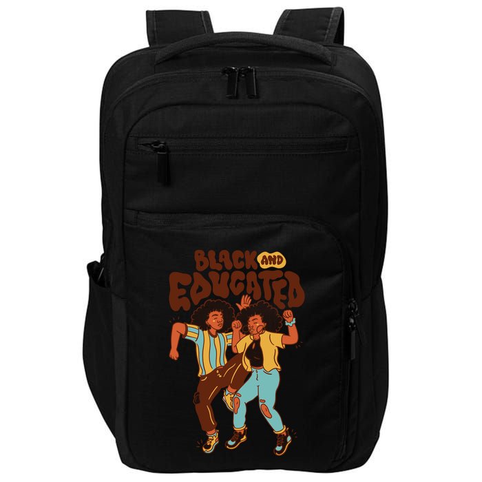 Black And Educated Retro Black History Impact Tech Backpack