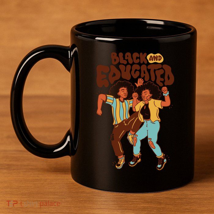 Black And Educated Retro Black History 11oz C Handle Ceramic Mug