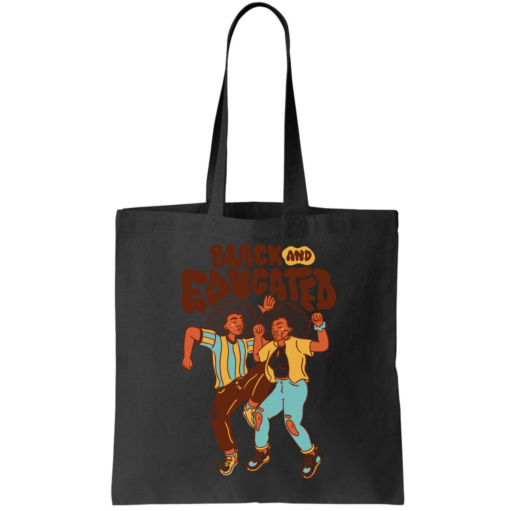 Black And Educated Retro Black History Bag