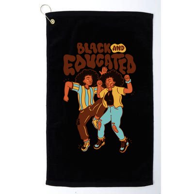 Black And Educated Retro Black History Golf Towel