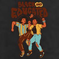 Black And Educated Retro Black History Golf Towel