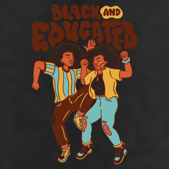 Black And Educated Retro Black History Golf Towel