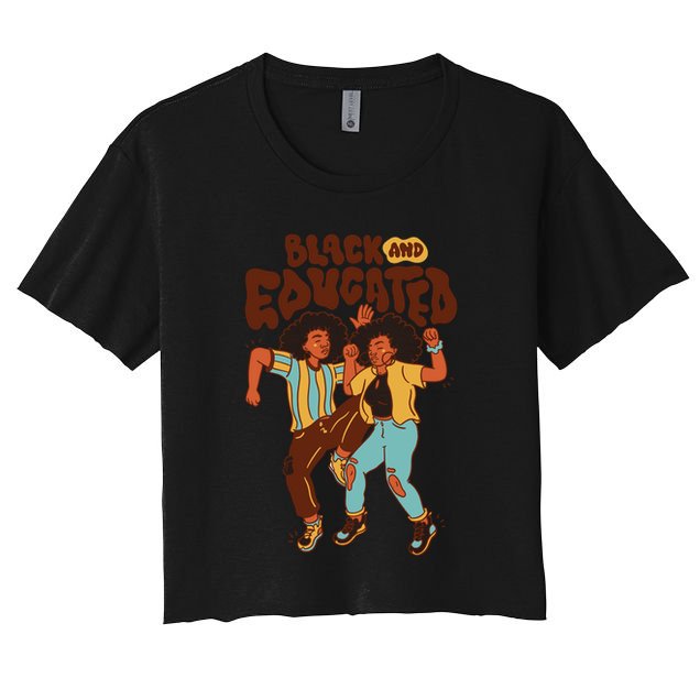 Black And Educated Retro Black History Crop Top