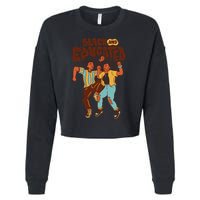 Black And Educated Retro Black History Cropped Pullover Crew