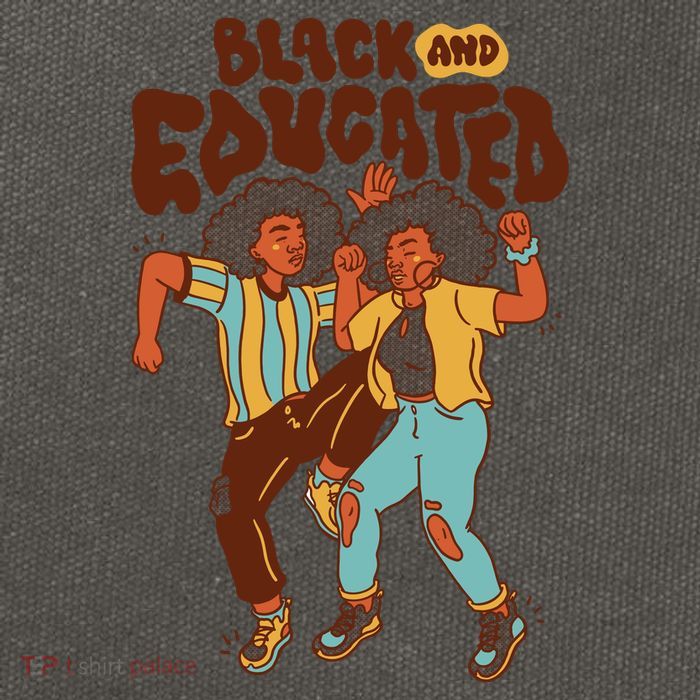Black And Educated Retro Black History Cotton Canvas Backpack