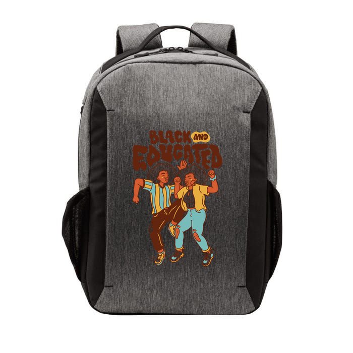 Black And Educated Retro Black History Vector Backpack
