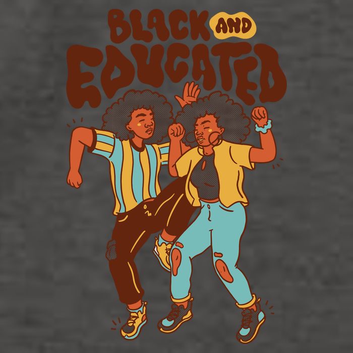 Black And Educated Retro Black History Vector Backpack