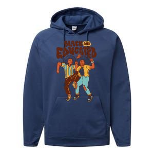 Black And Educated Retro Black History Performance Fleece Hoodie