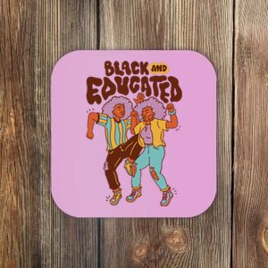 Black And Educated Retro Black History Coaster