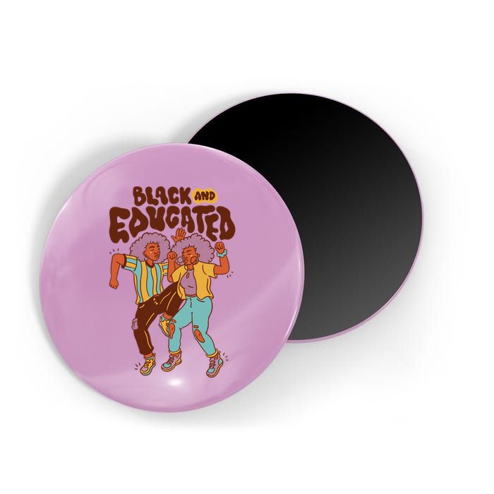 Black And Educated Retro Black History Magnet