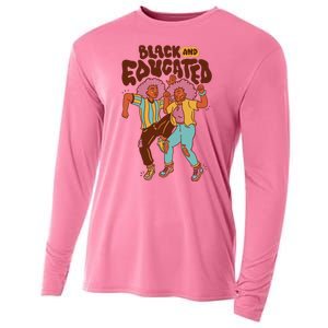 Black And Educated Retro Black History Cooling Performance Long Sleeve Crew