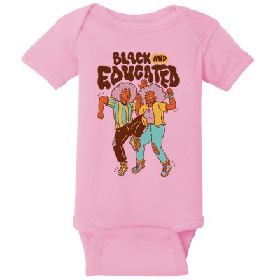 Black And Educated Retro Black History Baby Bodysuit