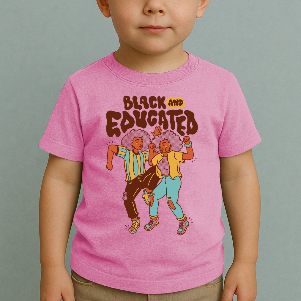 Black And Educated Retro Black History Toddler T-Shirt