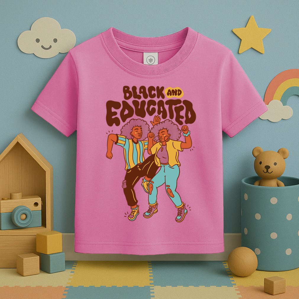 Black And Educated Retro Black History Toddler T-Shirt