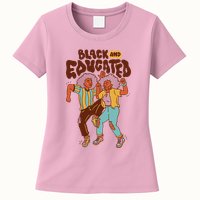 Black And Educated Retro Black History Womens T-Shirt