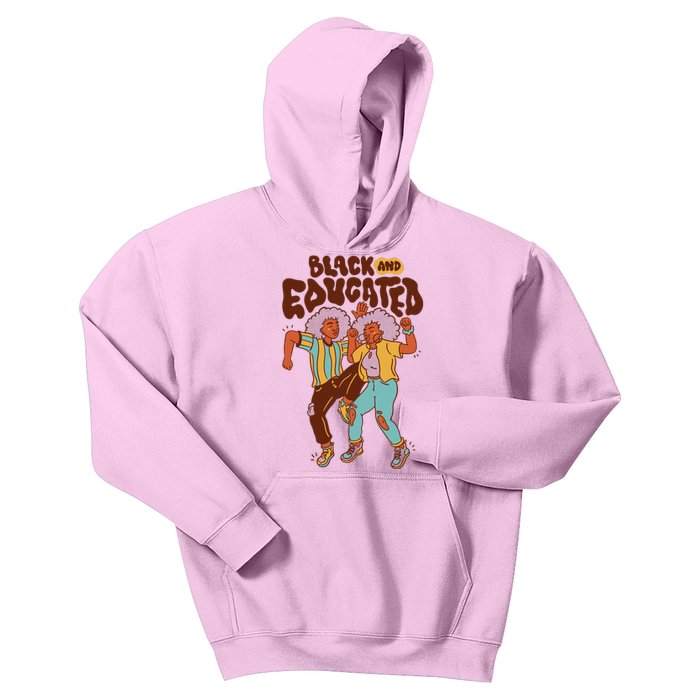 Black And Educated Retro Black History Kids Hoodie