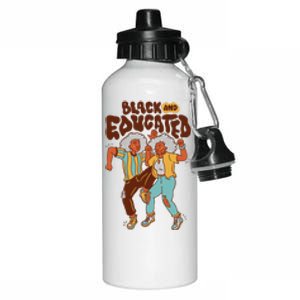 Black And Educated Retro Black History Aluminum Water Bottle