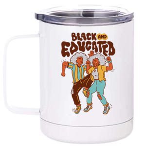 Black And Educated Retro Black History 12 oz Stainless Steel Tumbler Cup