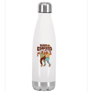 Black And Educated Retro Black History Stainless Steel Insulated Water Bottle