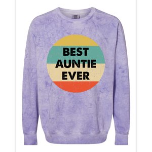 Best Auntie Ever Gift Colorblast Crewneck Sweatshirt