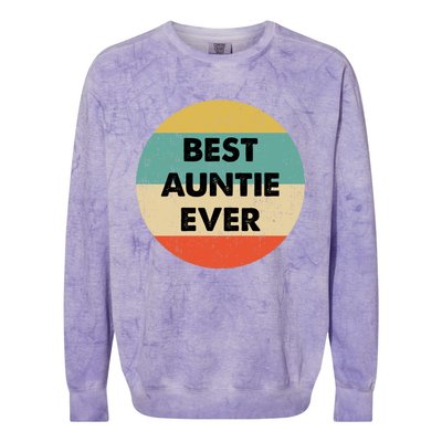 Best Auntie Ever Gift Colorblast Crewneck Sweatshirt