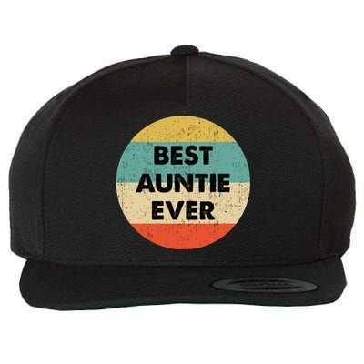 Best Auntie Ever Gift Wool Snapback Cap