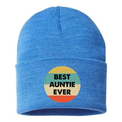 Best Auntie Ever Gift Sustainable Knit Beanie