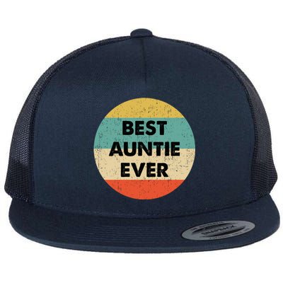 Best Auntie Ever Gift Flat Bill Trucker Hat