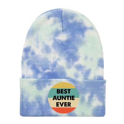 Best Auntie Ever Gift Tie Dye 12in Knit Beanie