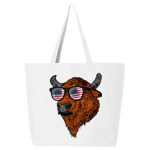 Buffalo American Flag Usa National Park Bison 25L Jumbo Tote