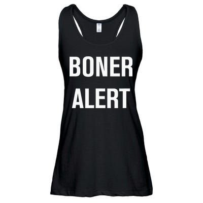 Boner Alert Funny Jokes Sarcastic Family Ladies Essential Flowy Tank