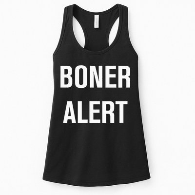 Boner Alert Funny Jokes Sarcastic Family Womens Tank Top