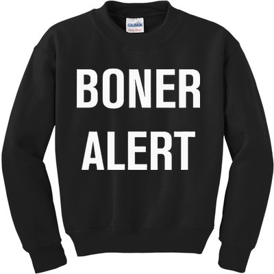 Boner Alert Funny Jokes Sarcastic Family Kids Sweatshirt