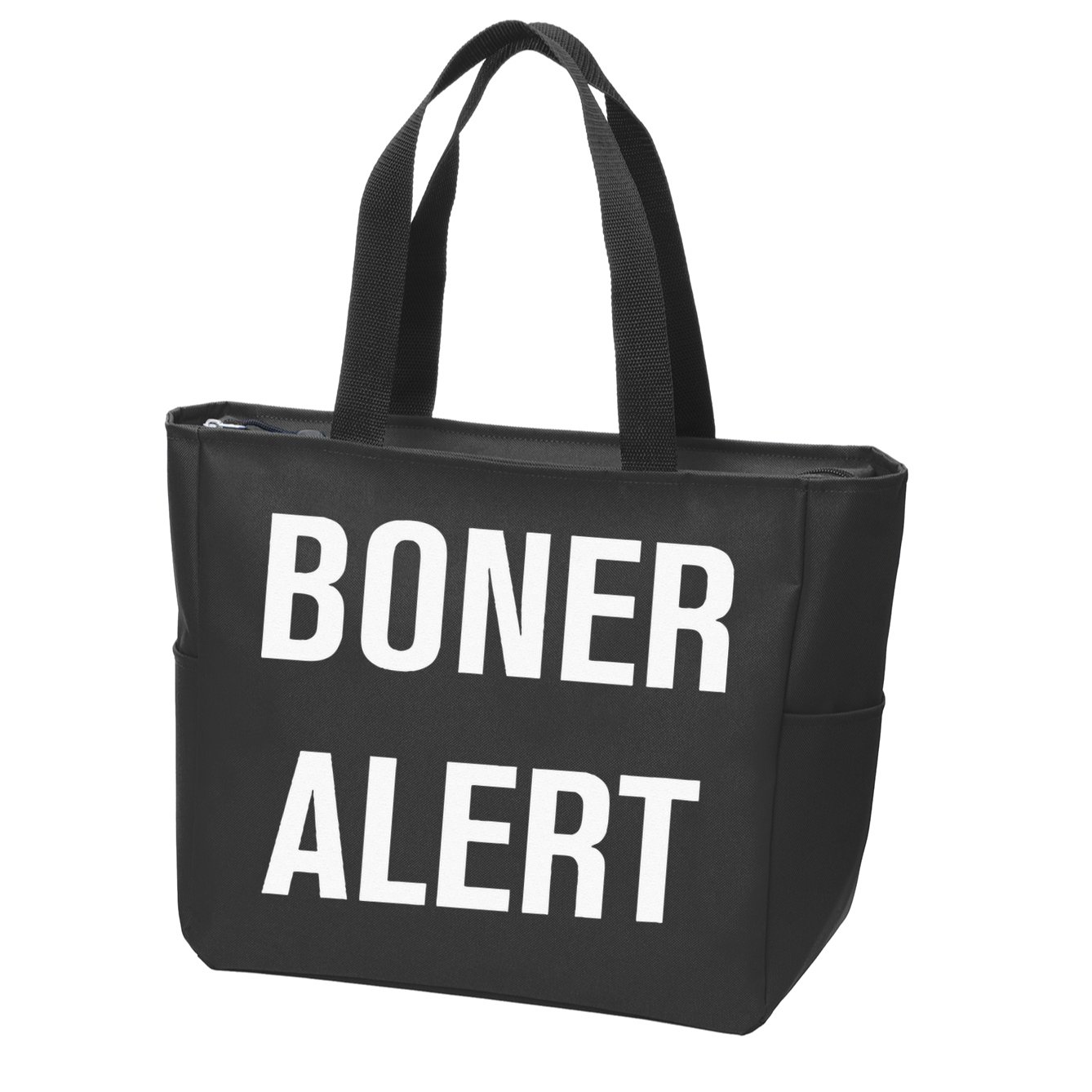 Boner Alert Funny Jokes Sarcastic Family Zip Tote Bag