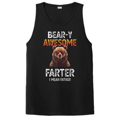 Beary Awesome Farter I Mean Father Funny Dad Joke Saying PosiCharge Competitor Tank