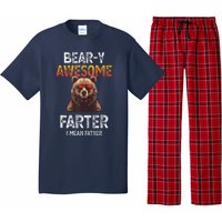 Beary Awesome Farter I Mean Father Funny Dad Joke Saying Pajama Set