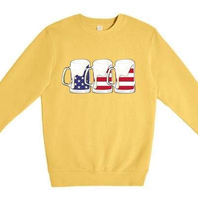 Beer American Flag Shirt 4th Of July Men Women Merica USA Premium Crewneck Sweatshirt