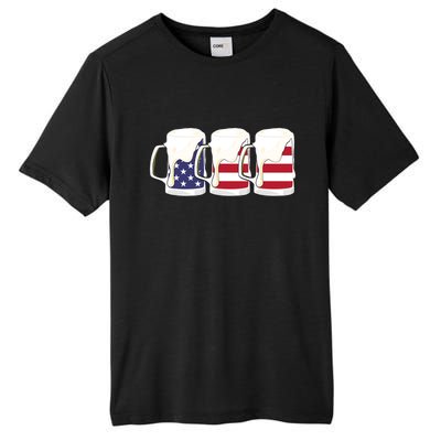 Beer American Flag Shirt 4th Of July Men Women Merica USA Tall Fusion ChromaSoft Performance T-Shirt