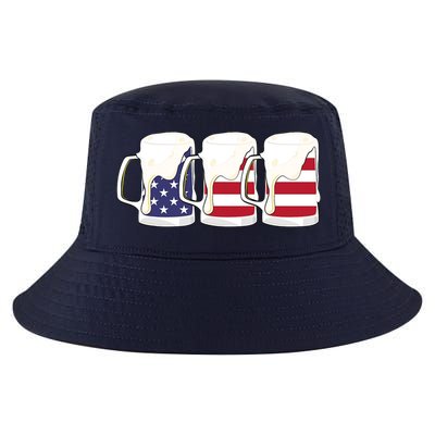 Beer American Flag Shirt 4th Of July Men Women Merica USA Cool Comfort Performance Bucket Hat