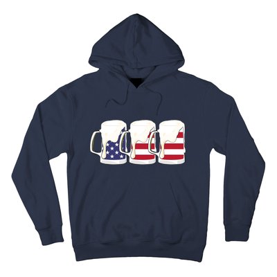 Beer American Flag Shirt 4th Of July Men Women Merica USA Hoodie