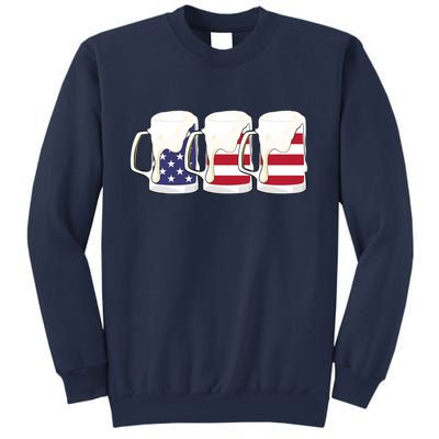 Beer American Flag Shirt 4th Of July Men Women Merica USA Sweatshirt