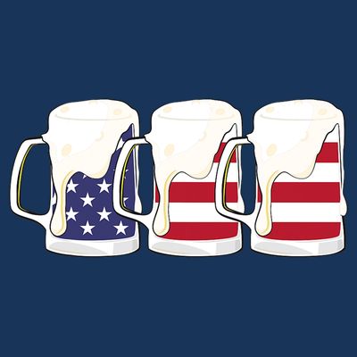 Beer American Flag Shirt 4th Of July Men Women Merica USA T-Shirt